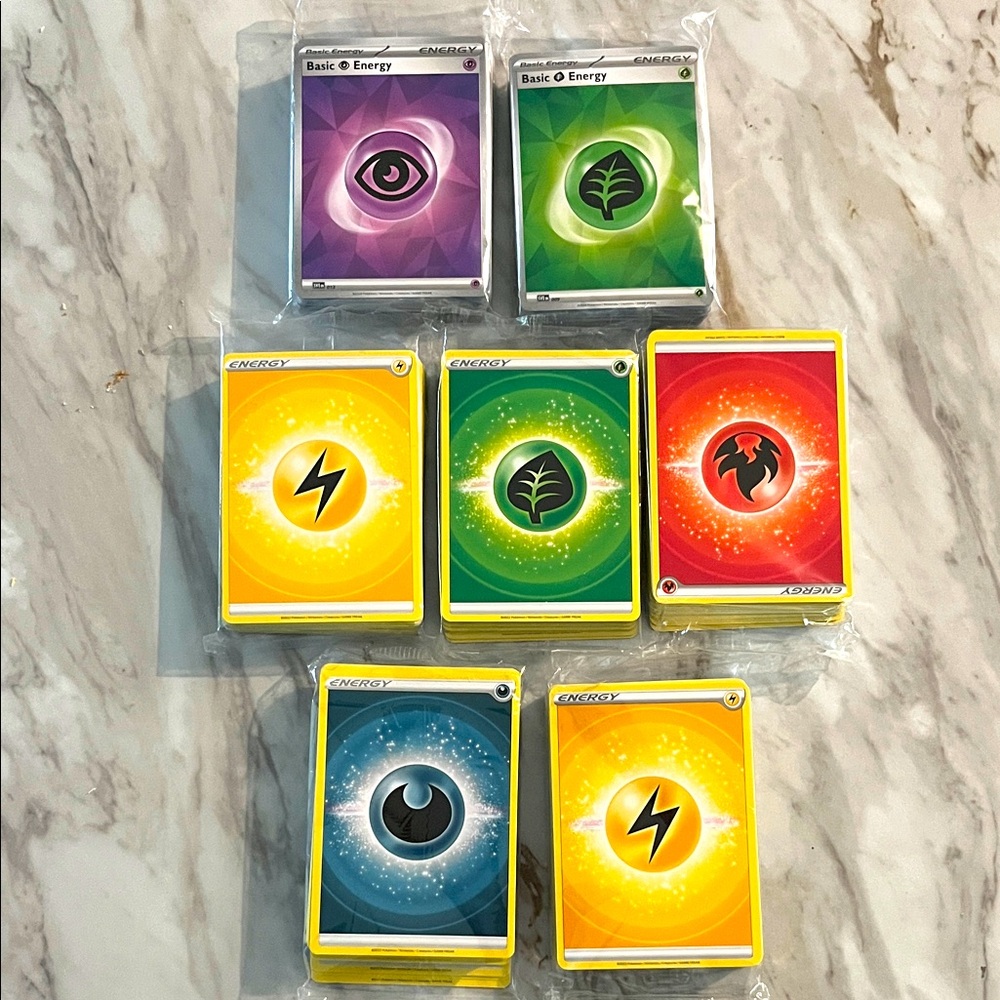 Pokemon Energy & Basic Energy Cards Sealed Packs (7) Creatures GAME FREAK